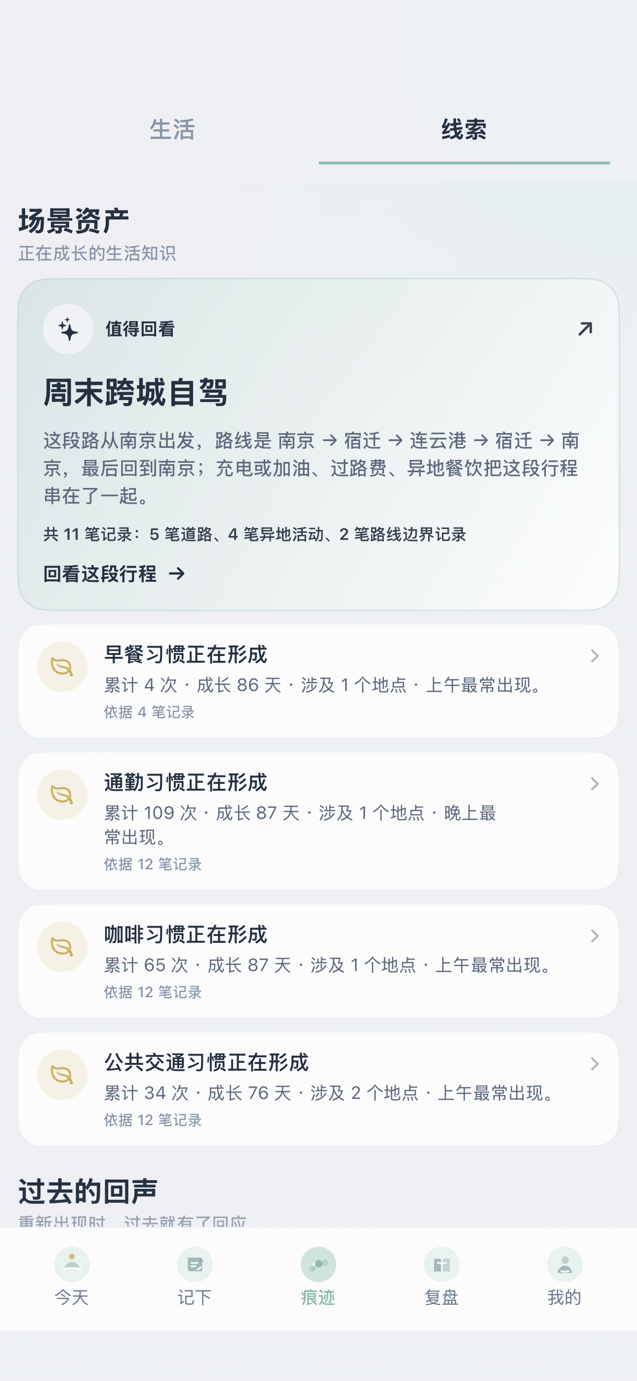 生活线索与正在形成的习惯